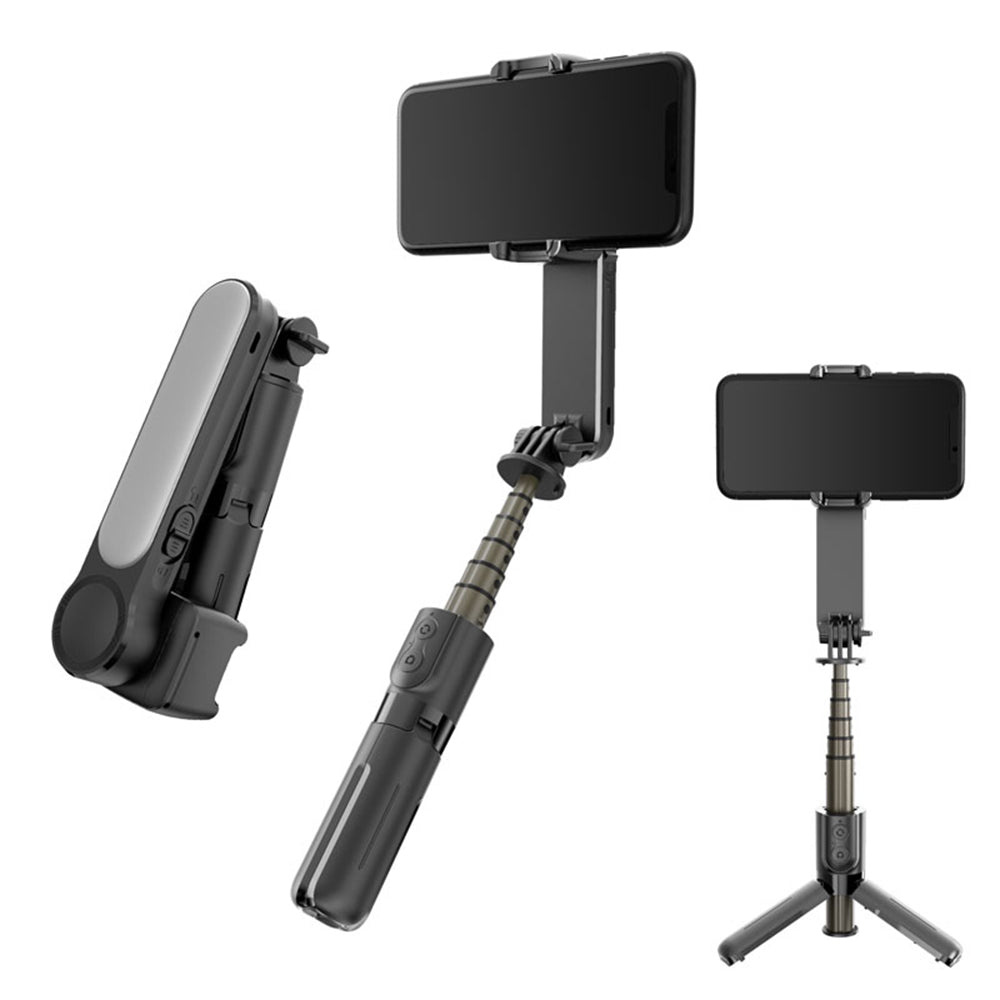Gimbal Stabilizzatore Bluetooth Techsuit L09 Gimbal, Universale, Nero