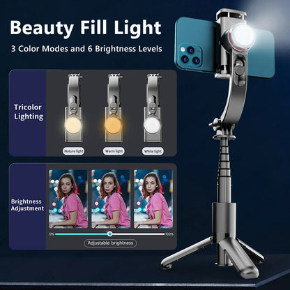 Selfie Stick Bluetooth Techsuit L18sMini, Universale, Nero