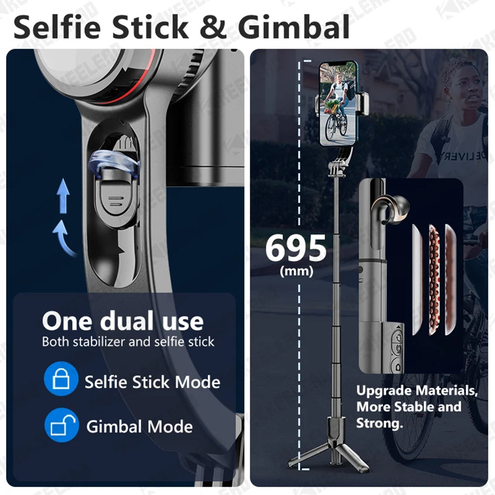Selfie Stick Bluetooth Techsuit L18sMini, Universale, Nero