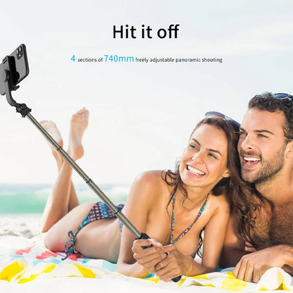 Selfie Stick Bluetooth Techsuit Q03, Universale, Nero