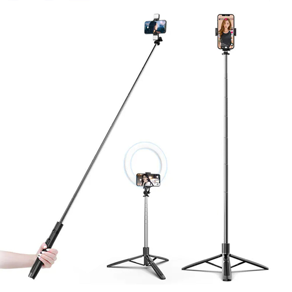 Selfie Stick Bluetooth Techsuit Q05, Universale, Nero