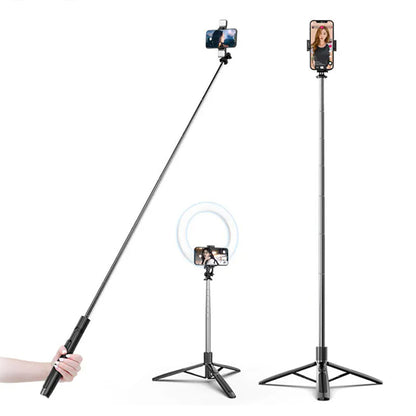 Selfie Stick Bluetooth Techsuit Q05, Universale, Nero