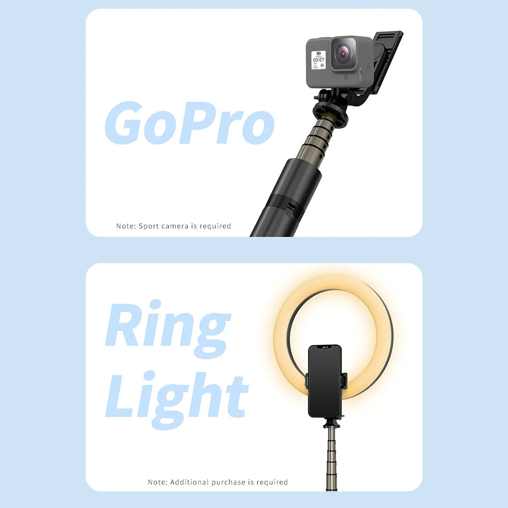 Selfie Stick Bluetooth Techsuit Q06, Universale, Nero