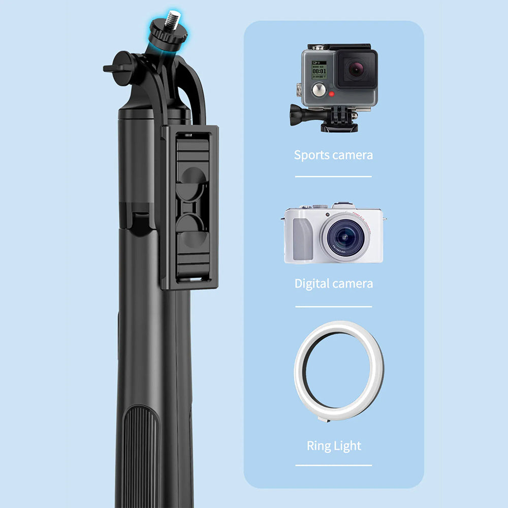 Selfie Stick Bluetooth Techsuit Q06, Universale, Nero
