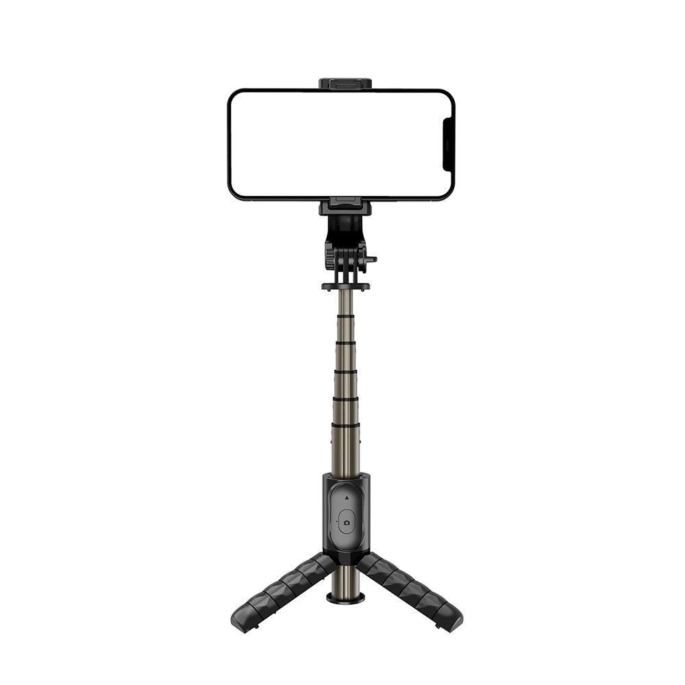 Selfie Stick Bluetooth Techsuit Q10, Universale, Nero