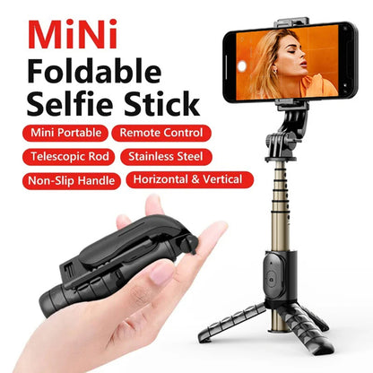 Selfie Stick Bluetooth Techsuit Q10, Universale, Nero