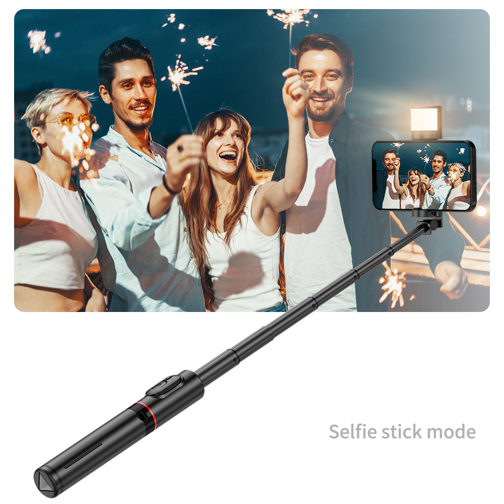 Selfie Stick Bluetooth Techsuit Q12S, Universale, Nero