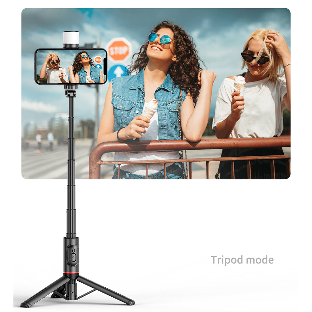 Selfie Stick Bluetooth Techsuit Q12S, Universale, Nero