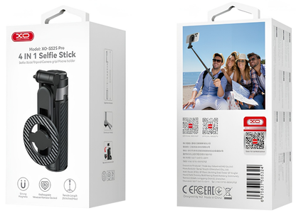Selfie Stick Bluetooth XO Design SS25 Pro, Universale, Nero