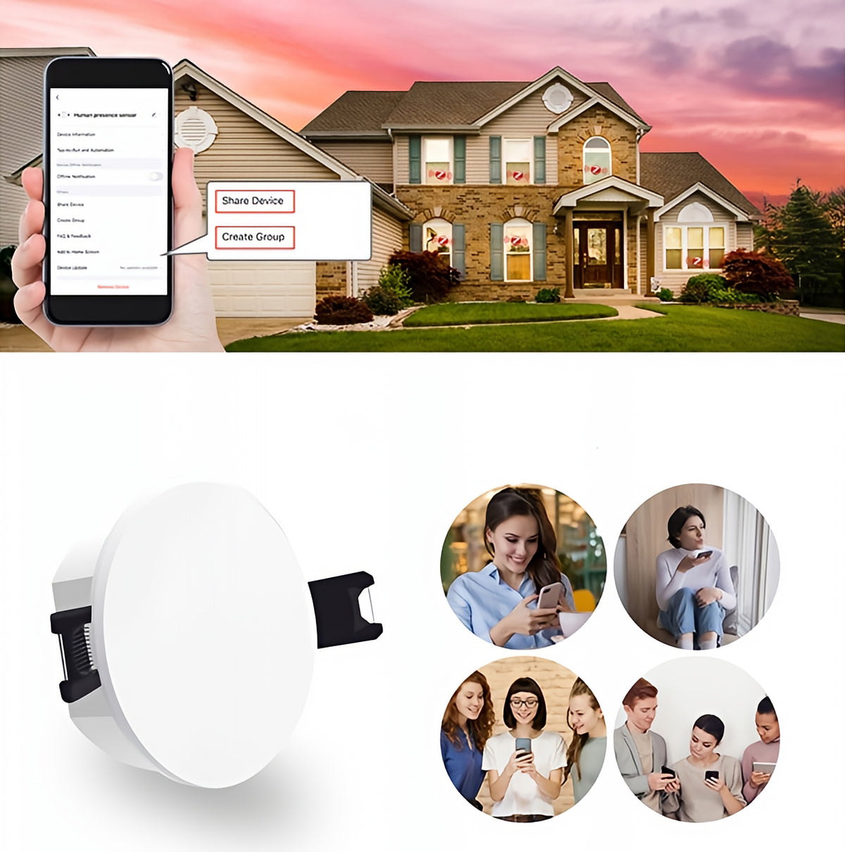 Sensore di Presenza Moes ZSS-QY-HP, ZigBee