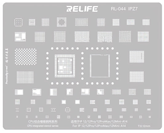 Rete BGA Relife RL-044 IPZ7 per Apple iPhone 12 / 12 Pro / 12 Pro Max / 12 mini, CPU
