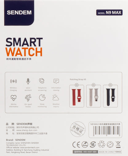 Smartwatch Sendem N9 Max, arancione 