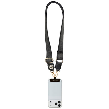 Cordino per Telefono Guess 4G Strass Logo Metallico, Nero