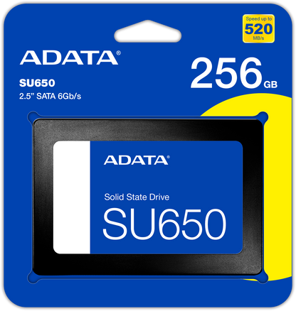 Unità con memoria a stato solido (SSD) Adata SU650, 2,5 pollici, 256 GB, SATA III ASU650SS-256GT-R 