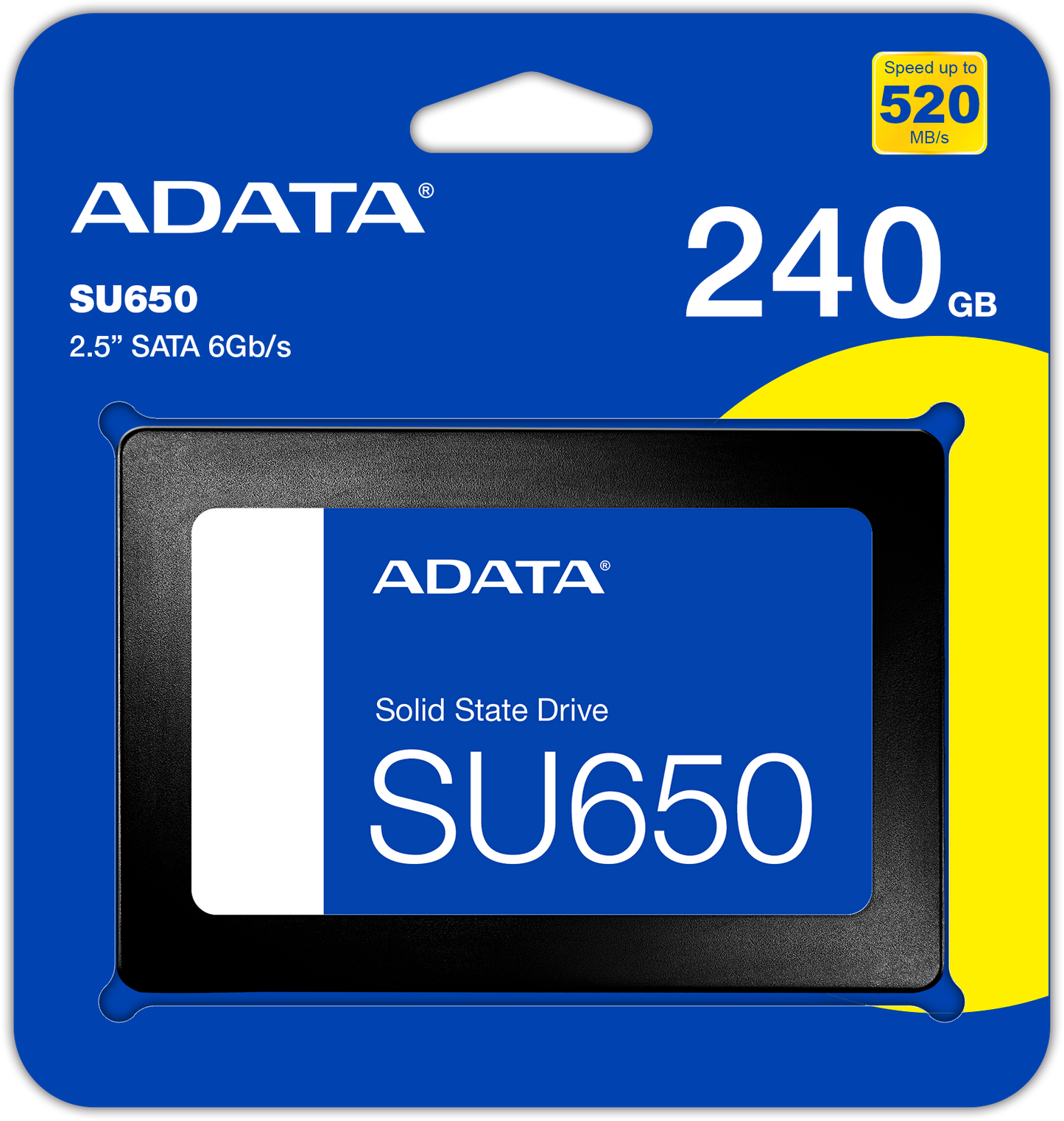 Unità con memoria a stato solido (SSD) Adata SU650, 2,5 pollici, 240 GB, SATA III ASU650SS-240GT-R 