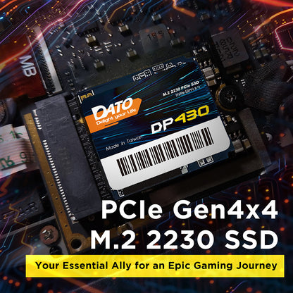Solid State Drive (SSD) Dato DP430, NVME M.2 2230, PCIE Gen4x4, 1TB, Nero DP430SSD-1TB