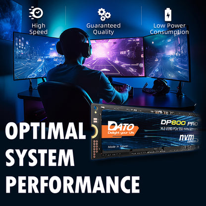 Solid State Drive (SSD) Dato DP800 Pro, NVME M.2 2280, PCIe, 4TB, Nero DP800PSSD-4TB