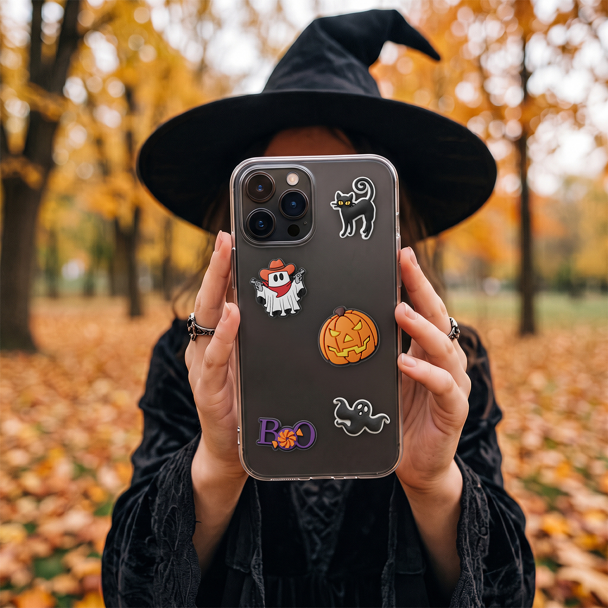 Adesivi 3D OEM Boo per cover di telefono/tablet, set da 5 pezzi, multicolore