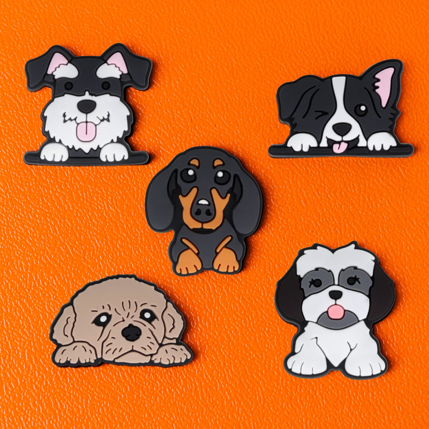 Sticker 3D OEM Dog per Custodia Telefono / Tablet, Set da 5 pezzi, Multicolore