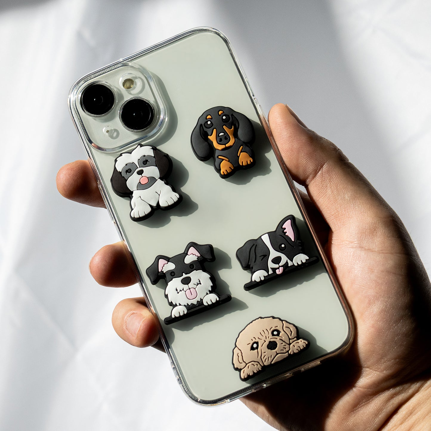 Sticker 3D OEM Dog per Custodia Telefono / Tablet, Set da 5 pezzi, Multicolore