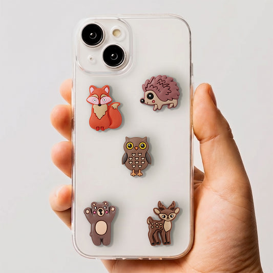 Sticker 3D OEM Forest per Custodia Telefono / Tablet, Set 5 pezzi, Multicolore