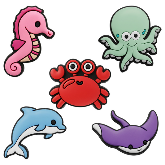 Sticker 3D OEM Ocean per Custodia Telefono / Tablet, Set da 5 pezzi, Multicolore