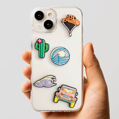 Sticker 3D OEM Summer per Custodia Telefono / Tablet, Set 5 pezzi, Multicolore