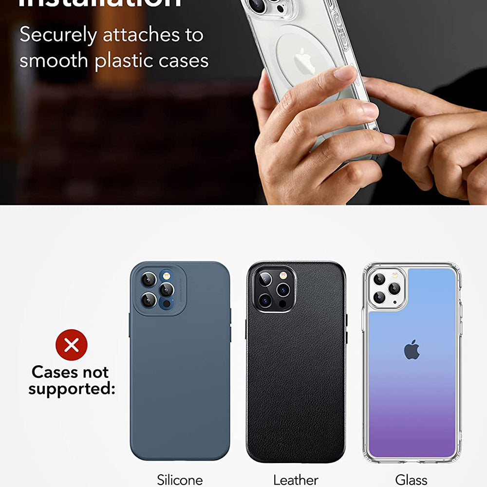 Adesivo Metallico ESR HaloLock, Set 2 pezzi, Bianco