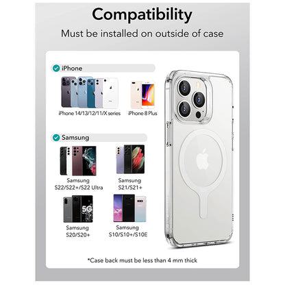 Adesivo Metallico ESR HaloLock, Set 2 pezzi, Bianco