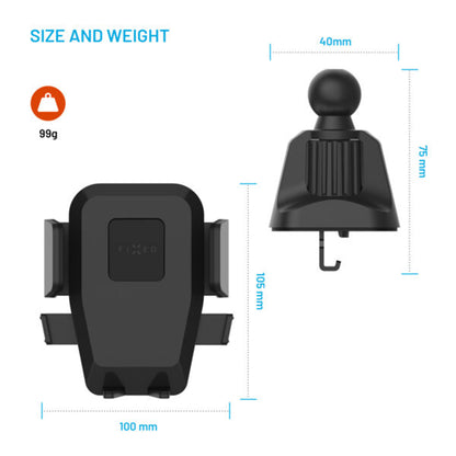 Supporto Auto Fixed Iconiq Lock, Universale, Nero