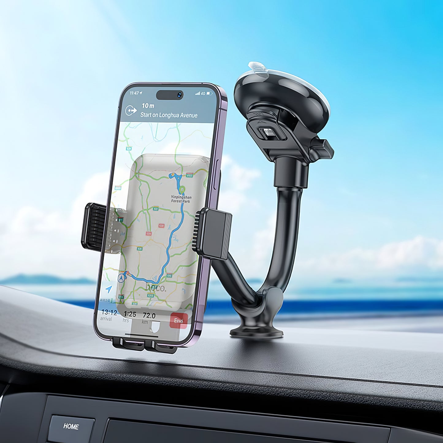 Supporto Auto HOCO H27, 4.7inch - 7inch, Nero