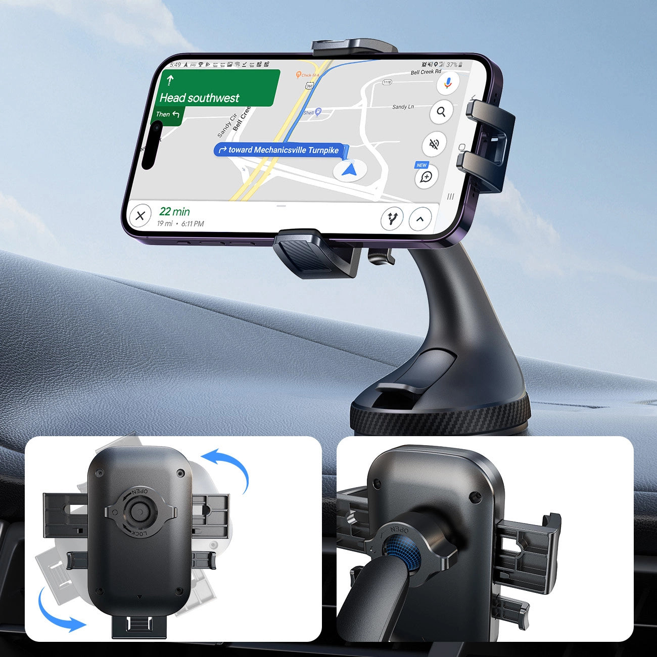 Supporto Auto Joyroom JR-OK6 Dash, 4.7inch - 6.8inch, Nero