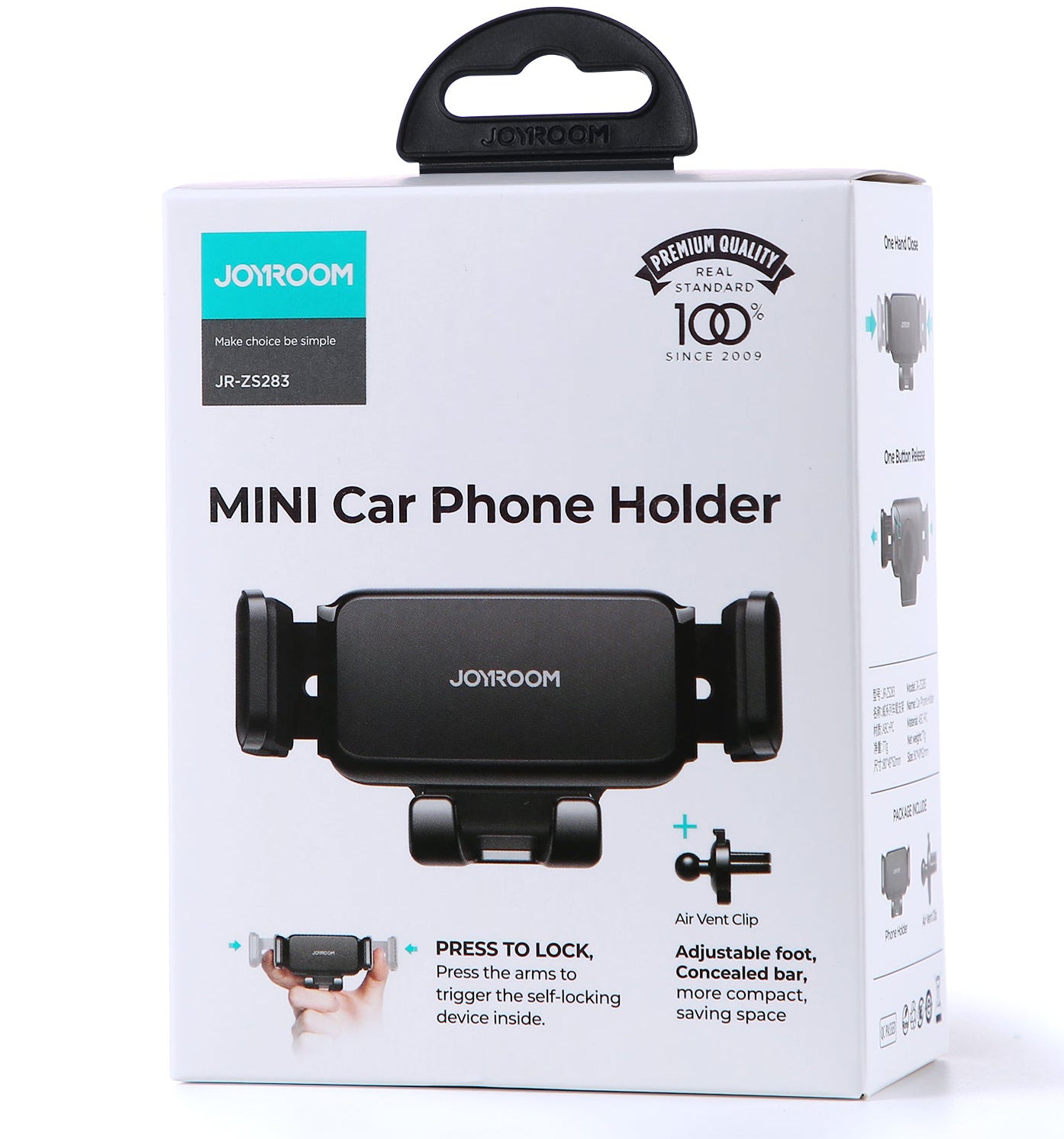 Joyroom JR-ZS283 Car Holder Vent, 4.7inch - 6.7inch, Black