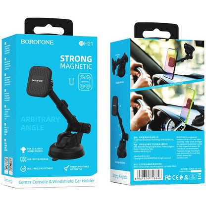 Supporto Auto Magnetico Borofone BH21 Vanda, Universale, Nero