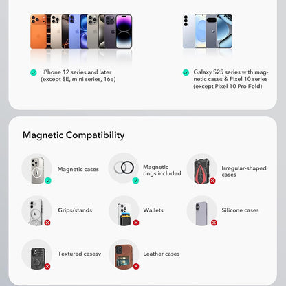 Supporto Auto Magnetico ESR OmniLock Dash, Universale, Nero