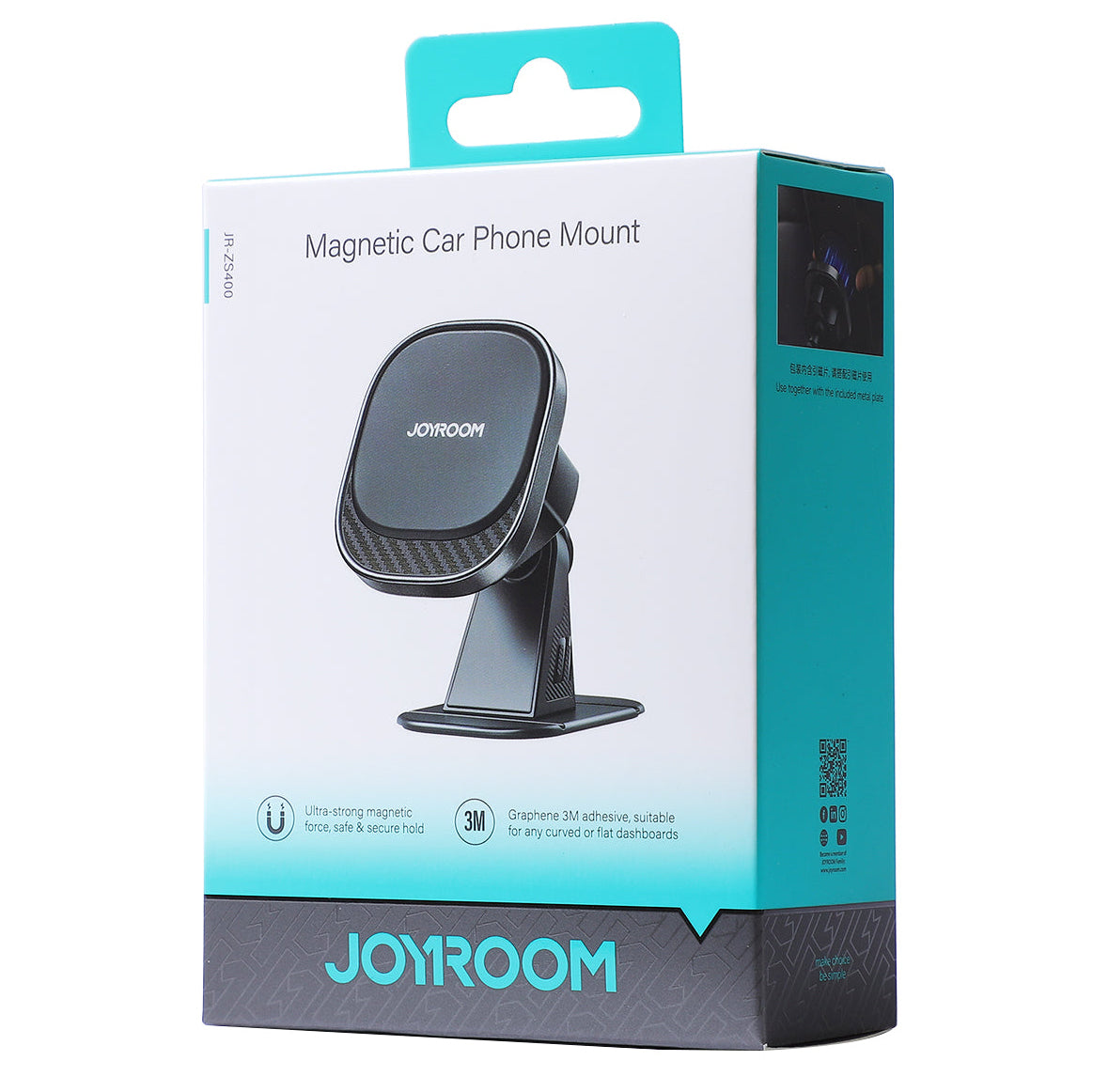 Joyroom JR-ZS400 Supporto magnetico per auto, universale, nero 