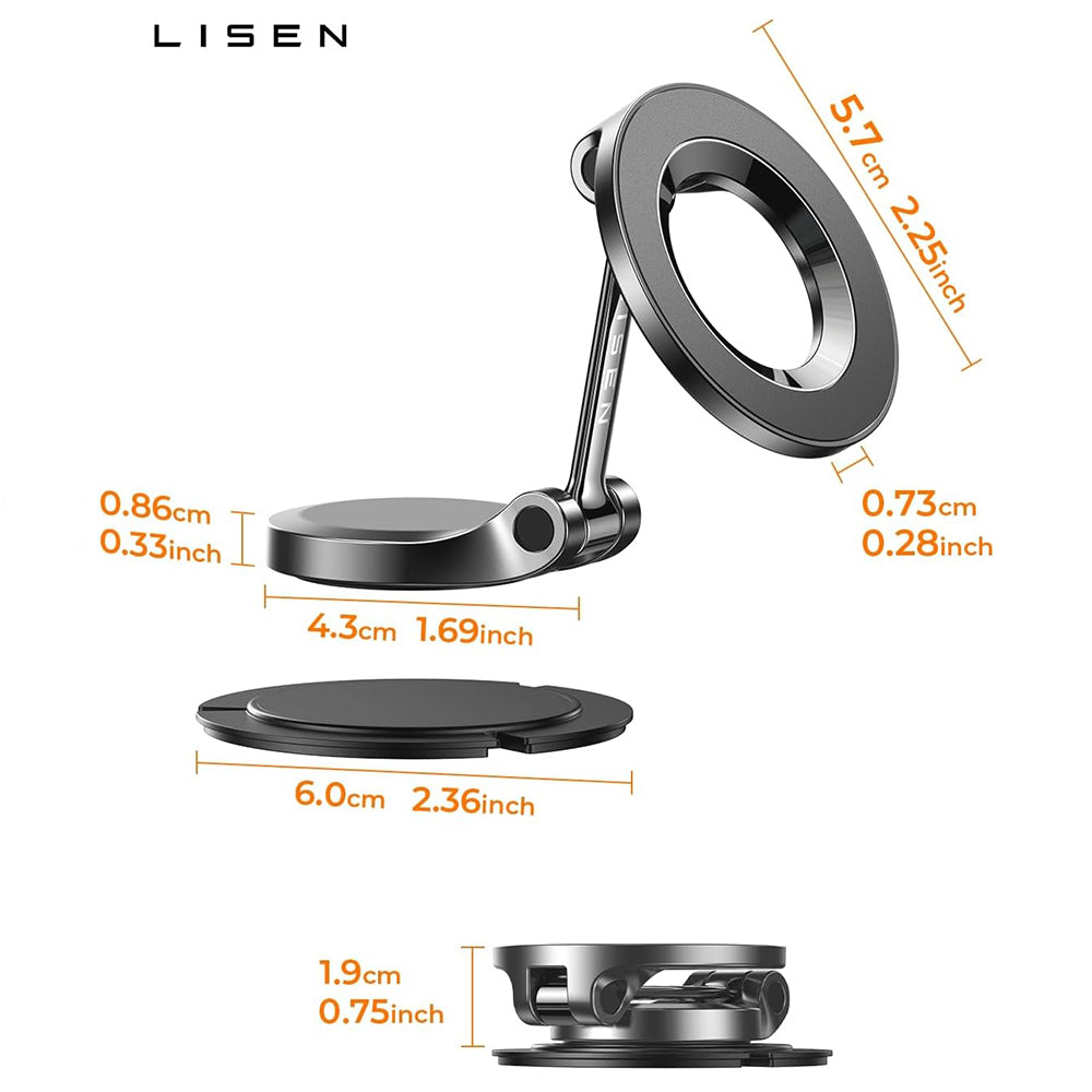 Supporto Auto Magnetico Lisen, Universale, Nero YL0223080002
