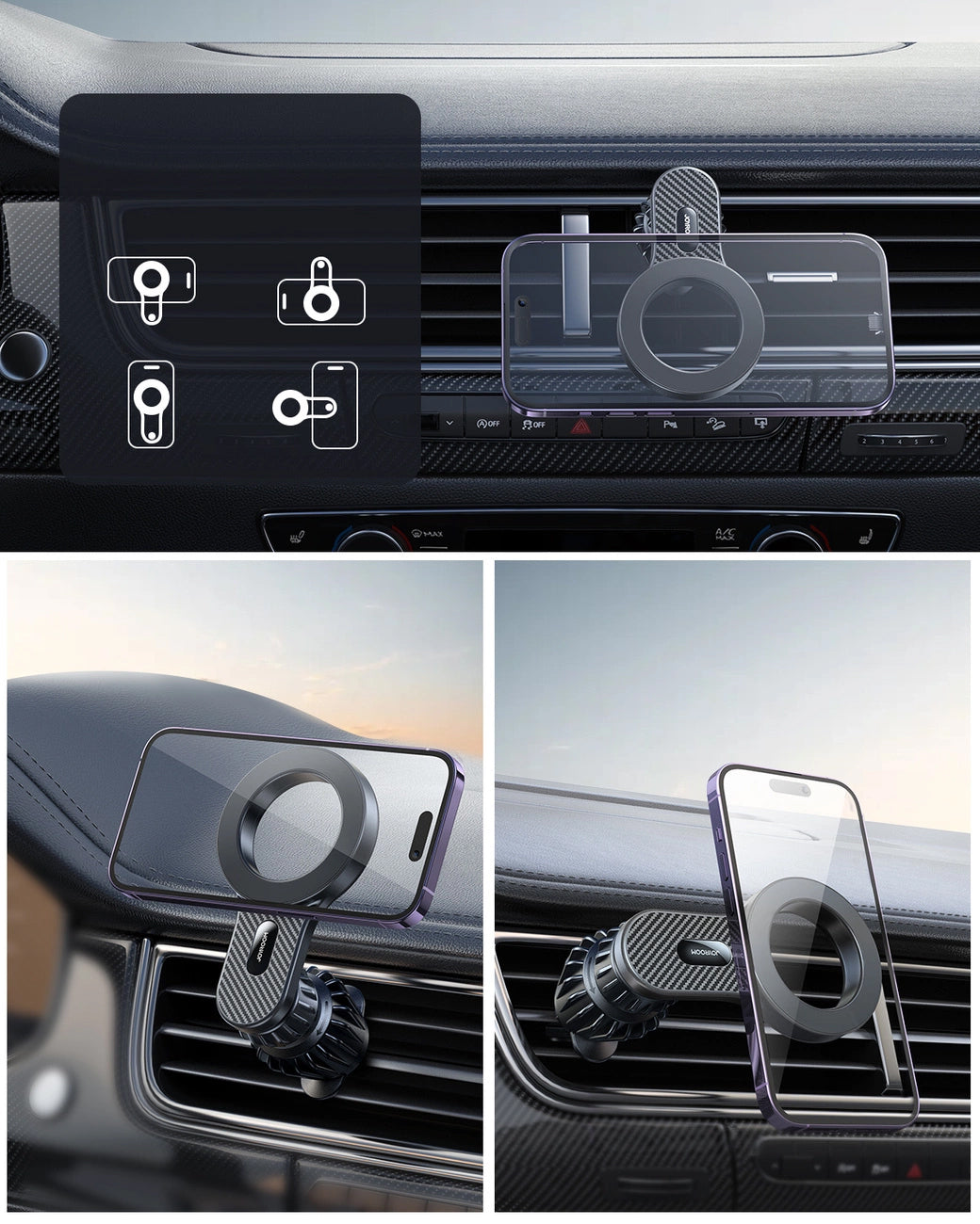 Supporto Auto Magnetico Joyroom JR-ZS355 Air Vent, Universale, Nero