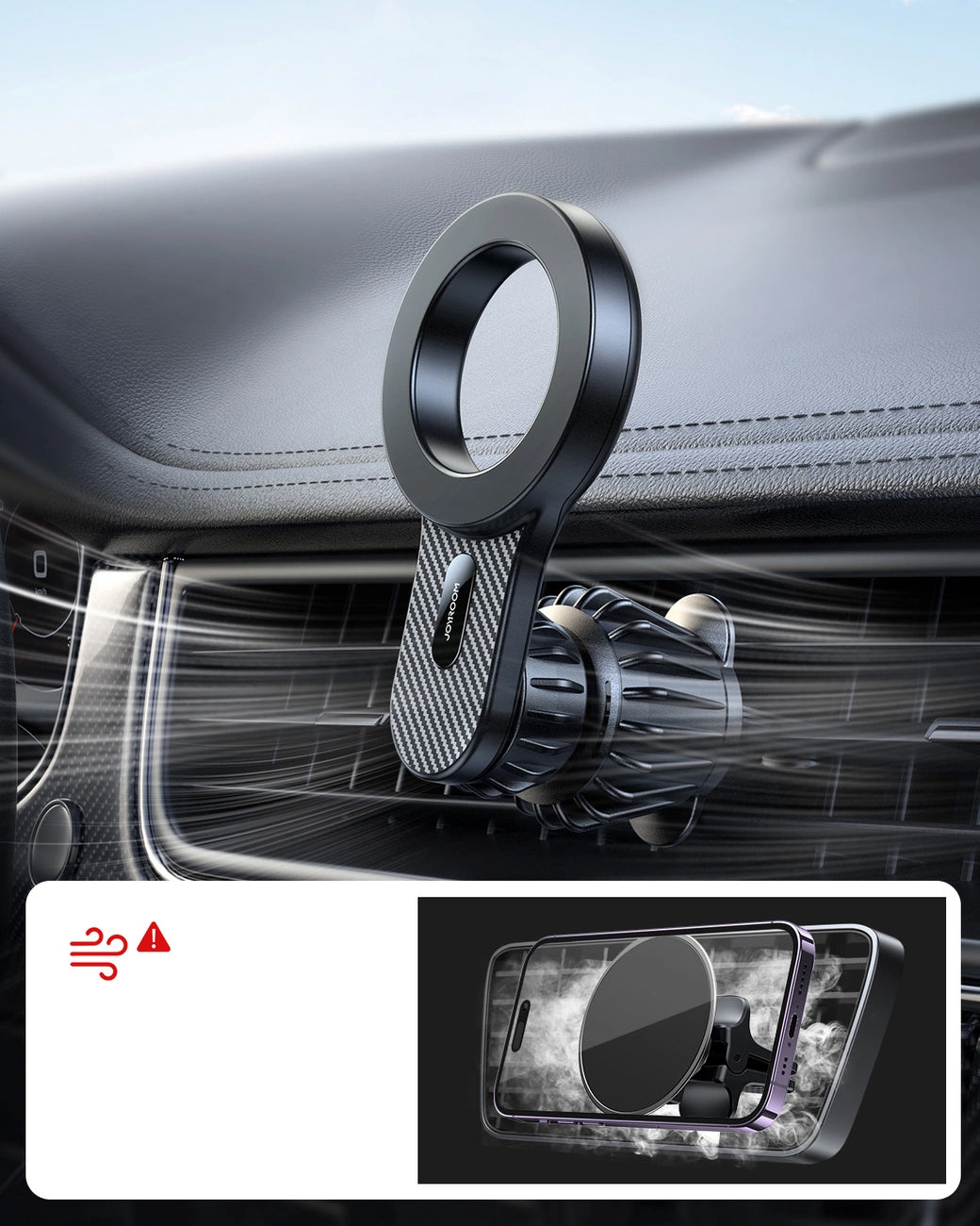 Supporto Auto Magnetico Joyroom JR-ZS355 Air Vent, Universale, Nero
