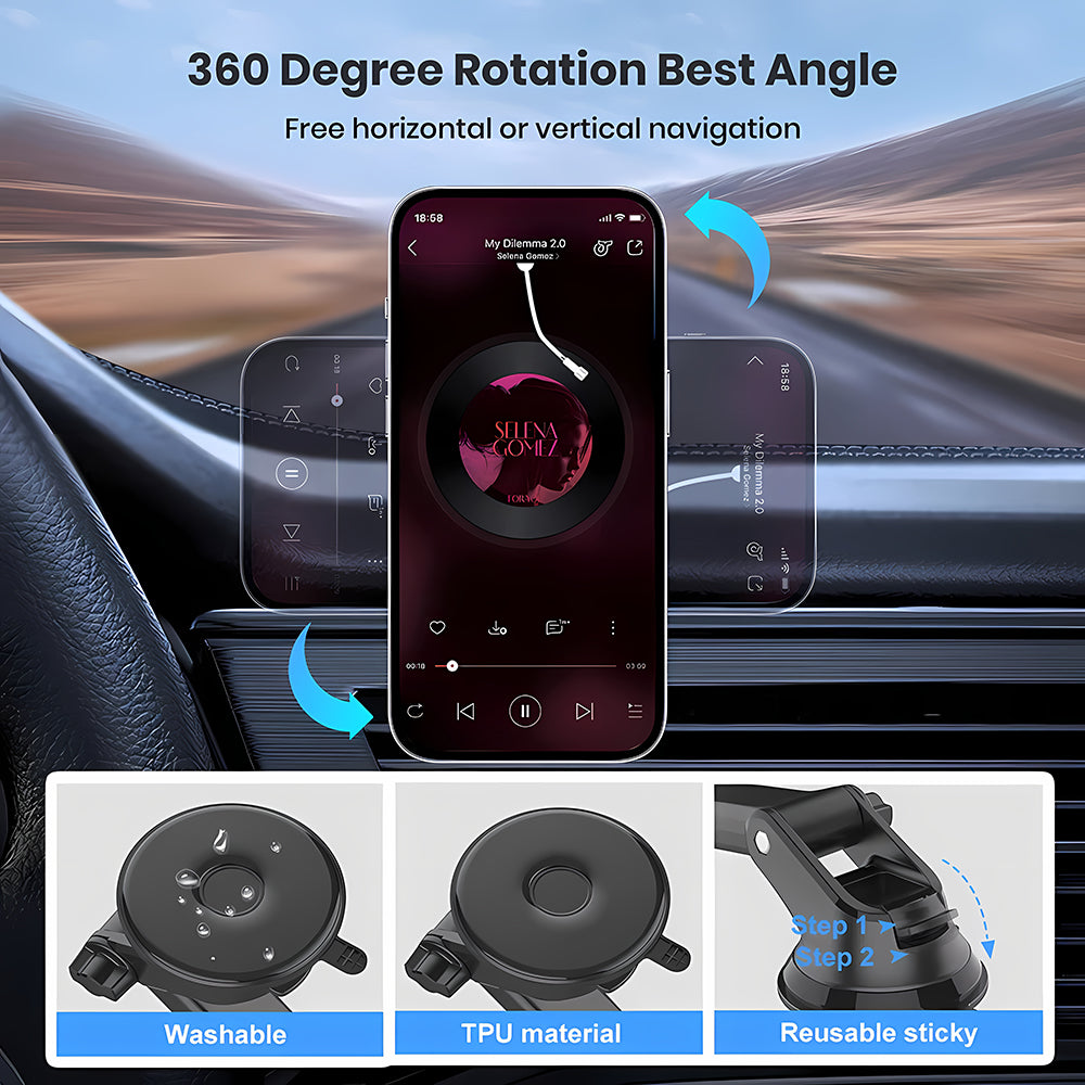 Supporto Auto Magnetico Techsuit S12, Universale, Nero