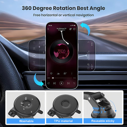 Supporto Auto Magnetico Techsuit S12, Universale, Nero