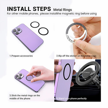 Supporto Auto Magnetico Techsuit S12, Universale, Nero