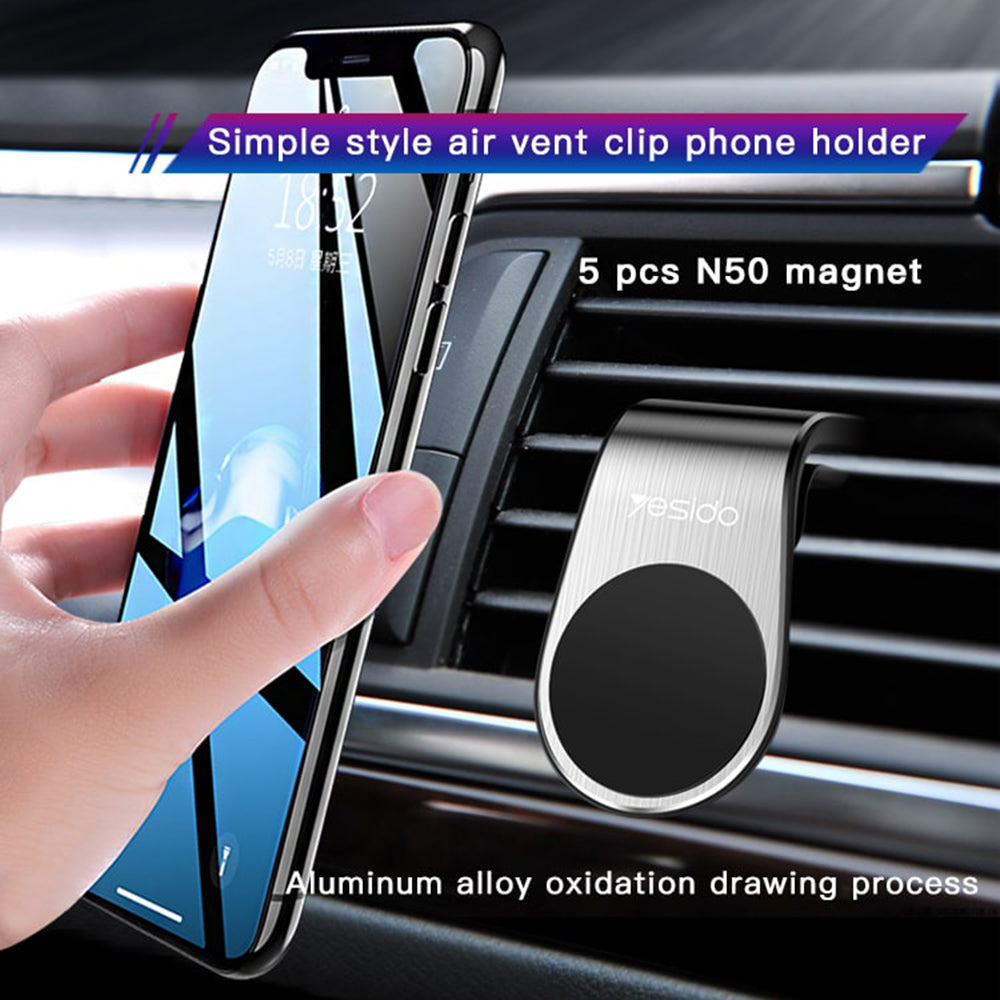 Supporto Auto Magnetico Yesido C64, Universale, Nero