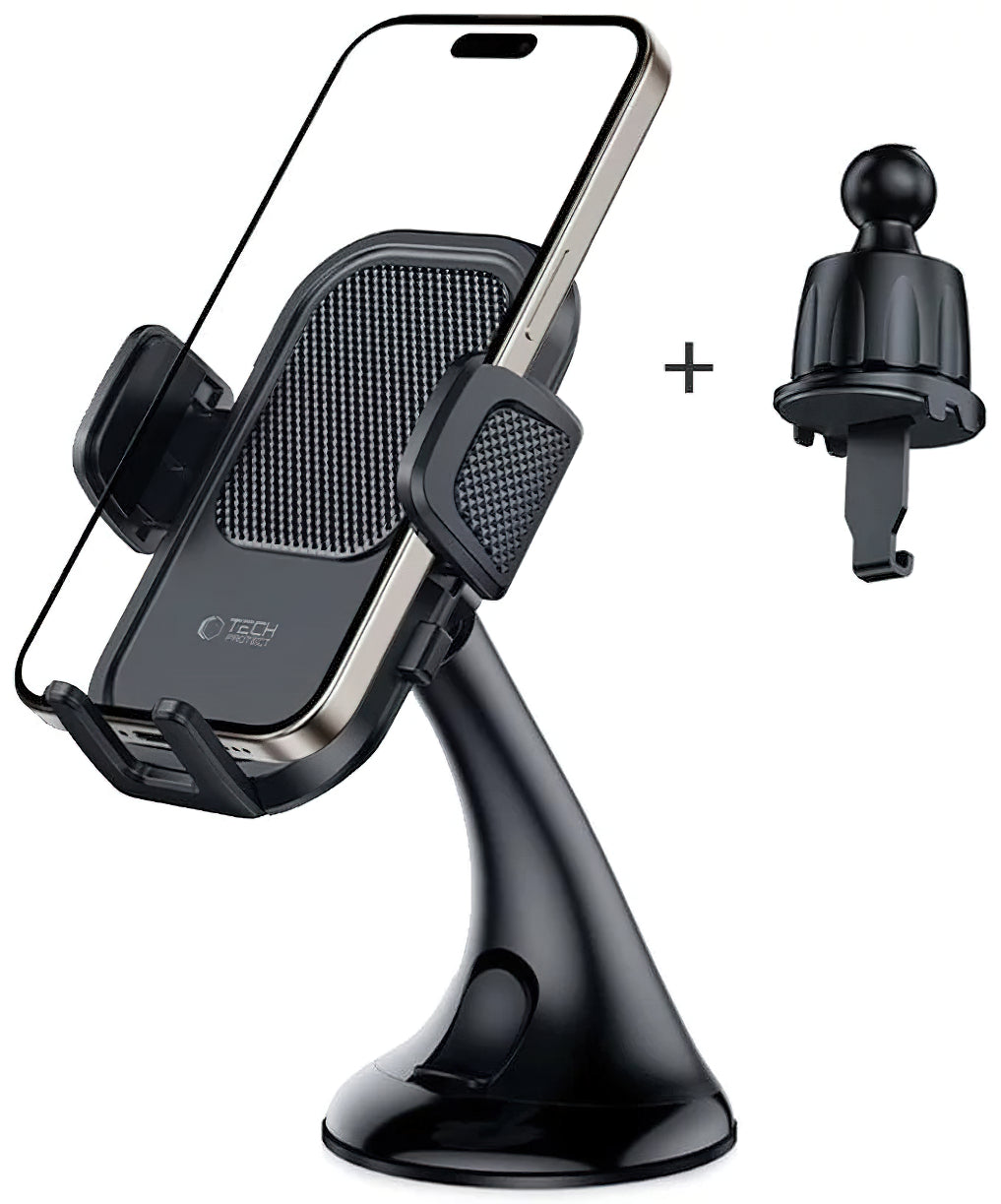 Supporto Auto Tech-Protect V8-3 2in1, Universale, Nero