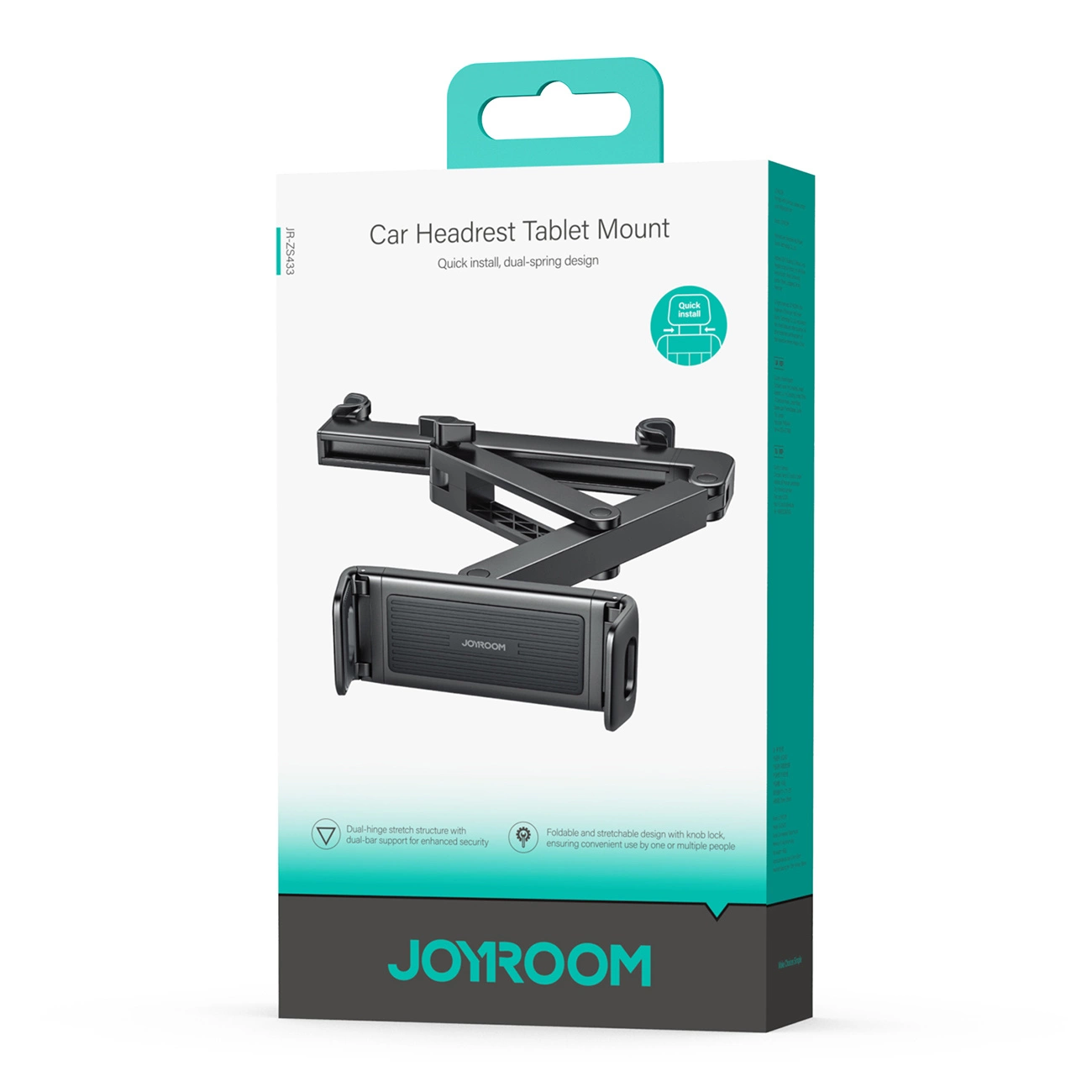 Supporto Auto Poggiatesta Joyroom JR-ZS433 per Telefono / Tablet, 4.7 pollici - 13 pollici, Nero