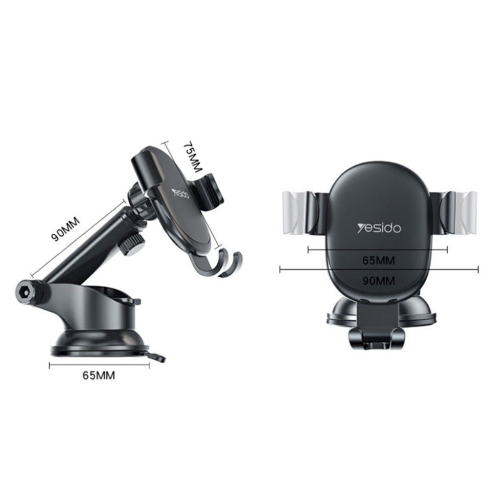 Supporto Auto Yesido C120, 4inch - 6.5inch, Nero