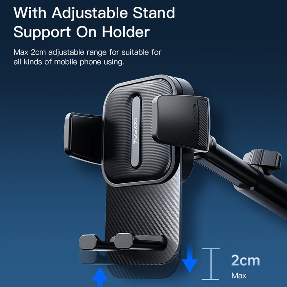 Supporto Auto Yesido C174, 4inch - 6.7inch, Nero