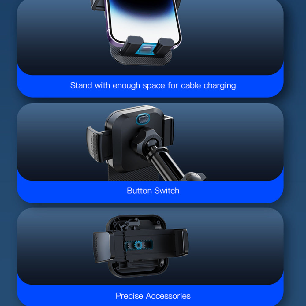 Supporto Auto Yesido C174, 4inch - 6.7inch, Nero