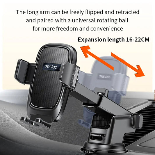 Supporto Auto Yesido C262, 4.7inch - 7.2inch, Nero