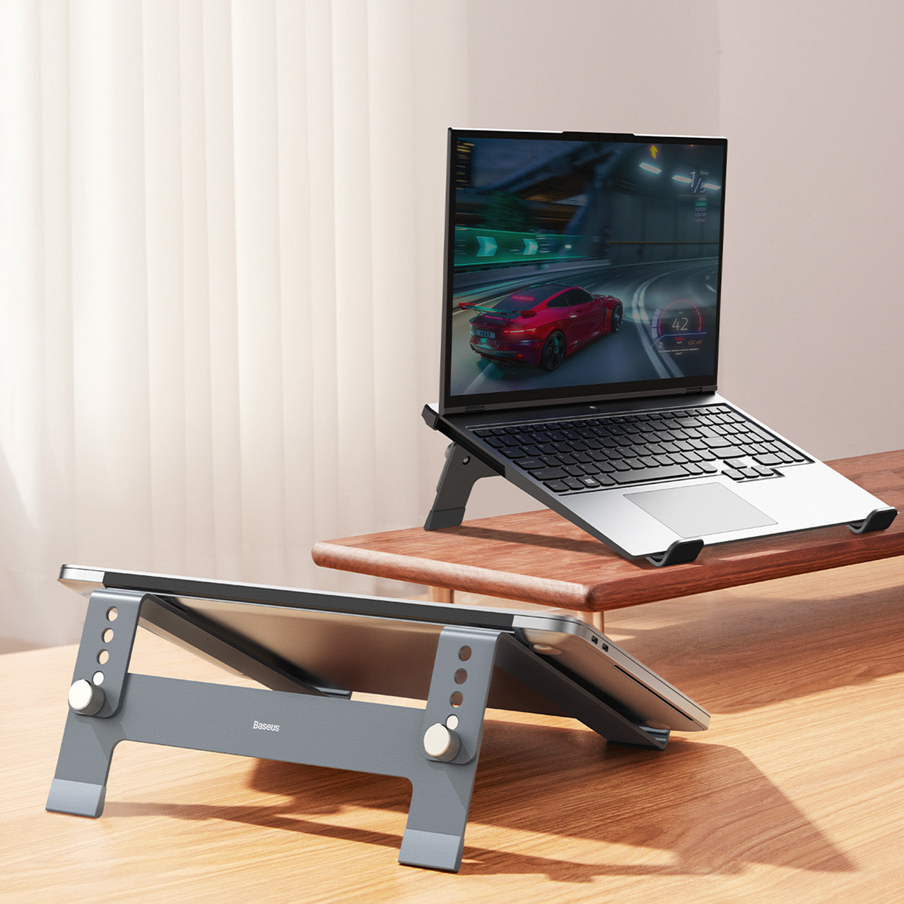 Baseus UltraStable Laptop Stand UltraStable per laptop da massimo 17 pollici, grigio B10053100811-00 